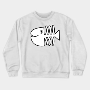 funny fish skeleton Crewneck Sweatshirt